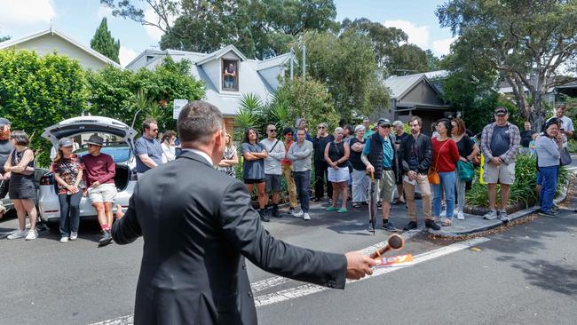 An auction in 2024 in Sydney’s Alexandria. Picture: Max Mason-Hubers