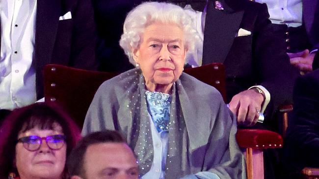 The Queen appeared to have tears in her eyes as she watched. Picture: Chris Jackson/Getty Images