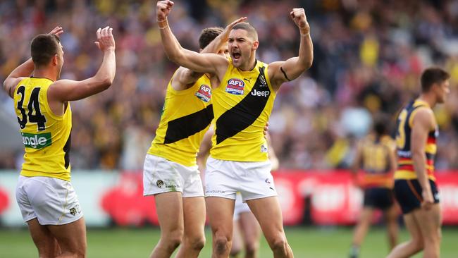 Shaun Grigg was the perfect second ruck for Richmond. Picture: Getty Images