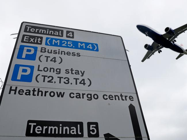 Britain could introduce a 14-day mandatory quarantine for international arrivals to stem the spread of coronavirus as part of its plan to ease the lockdown. Picture: AFP