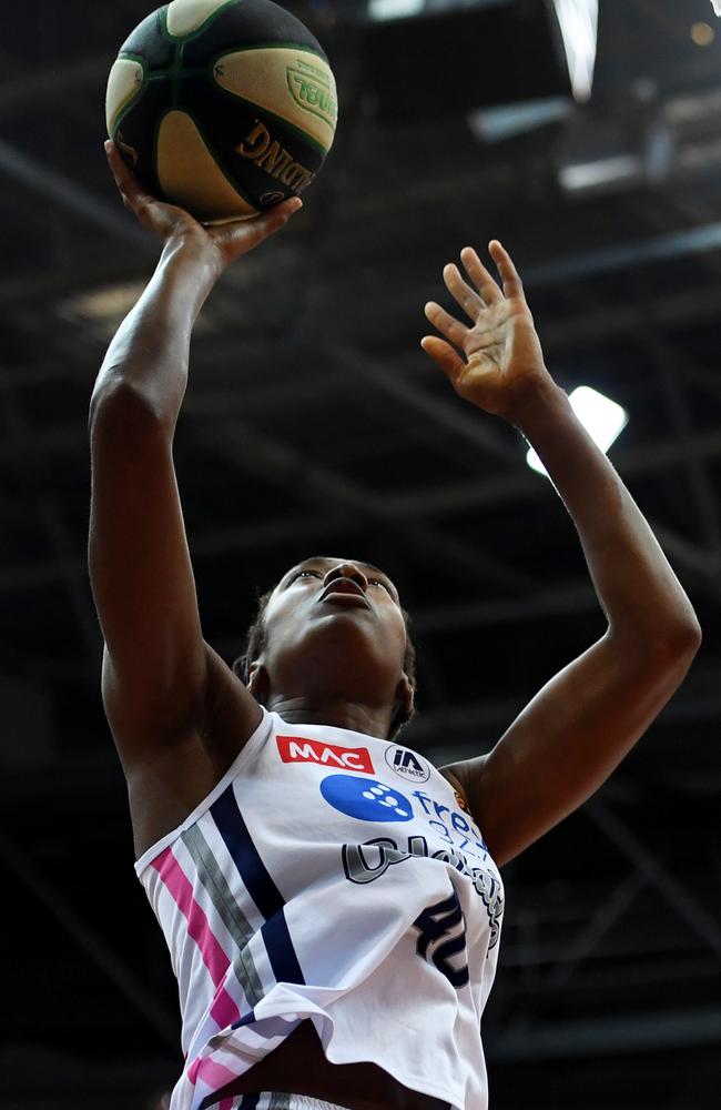 Kayla Alexander of Adelaide Lightning during game three of the WNBL Grand Final series. Picture: Getty Images