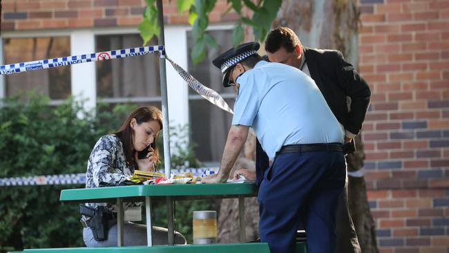 Police at the scene of the stabbing in November last year. Picture Rohan Kelly.