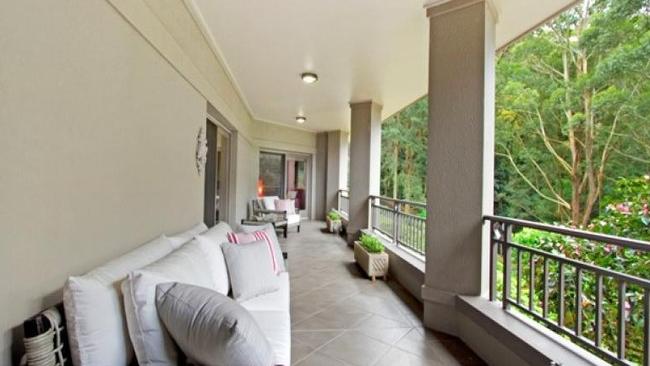 A balcony overlooking the views.