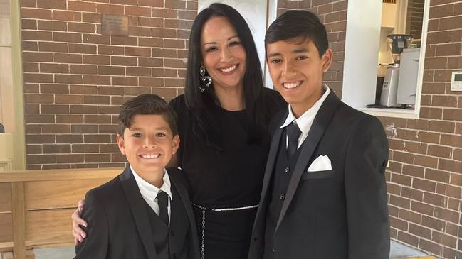 Alison Navarette, 47, with sons Julian, 10, and Camilo Navarette-Scheihing, 14.