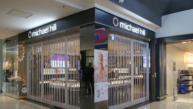 Many Michael Hill Jewellery stores closed during the pandemic. Picture: Ian Currie