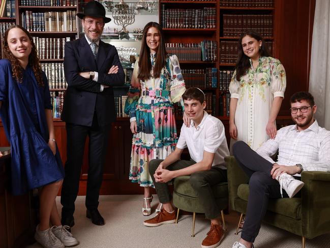 Rabbi Levi Wolff and his family left New York for Perth before ending up in Bondi. Picture: Justin Lloyd.