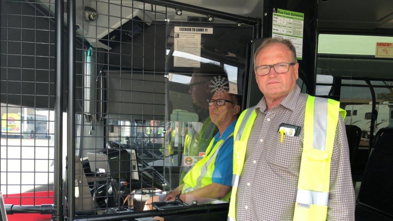 Transport Workers&#039 Union SA/NT Branch Secretary lan Smith in front of a protective cage in Darwin. Supplied TWU SA/NT