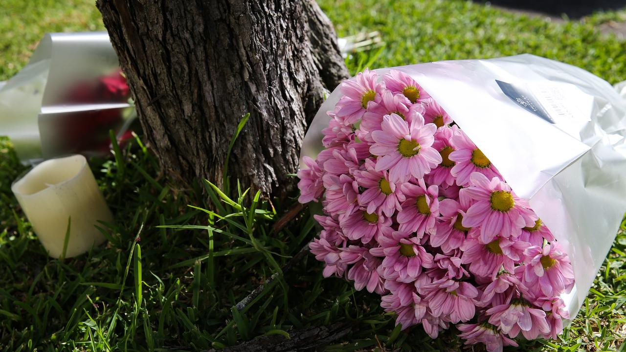 Flowers laid where the child was found. Picture: NewsWire/ Gaye Gerard