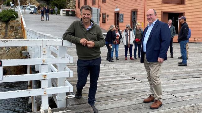 Bega Mayor Russell Fitzpatrick (right) with Bega Liberal MP Andrew Constance. Picture: Facebook