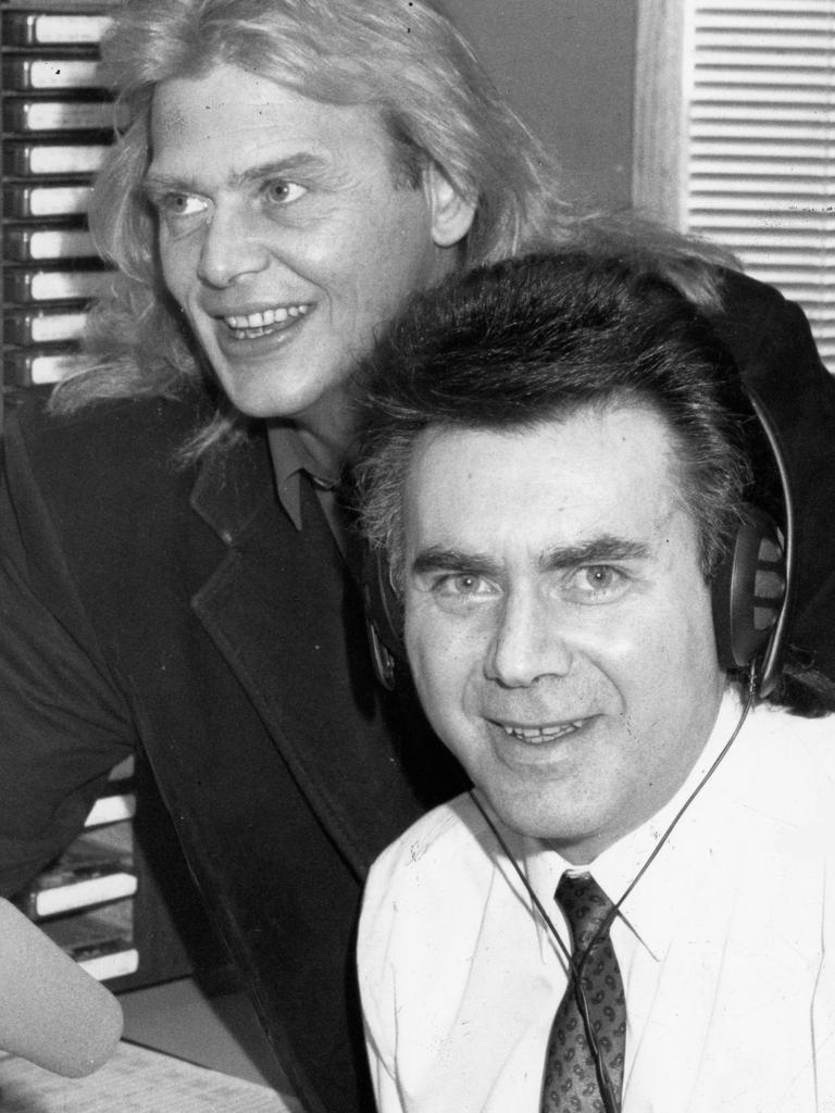 John Farnham and Neil Humphrys in 1988. Picture: Advertiser Library