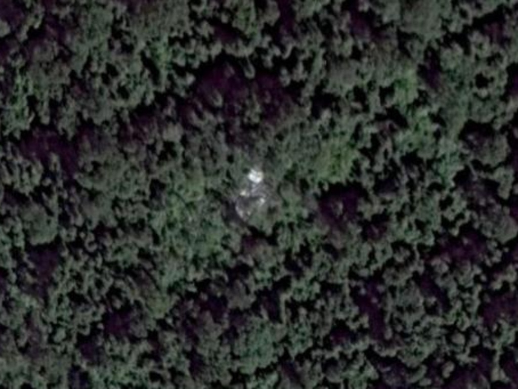 Pilot Daniel Boyer says these images show the possible cockpit and engine of MH370 lying in dense jungle south of the Cambodian capital. Picture: Google Maps