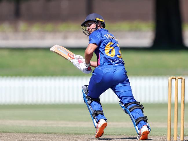 Premier Cricket: Camberwell Magpies v Frankston Peninsula - Camberwell Sports Ground, February 5, Melbourne. Nicholas Taranto of Frankston Peninsula at bat.Picture : Georg Sal