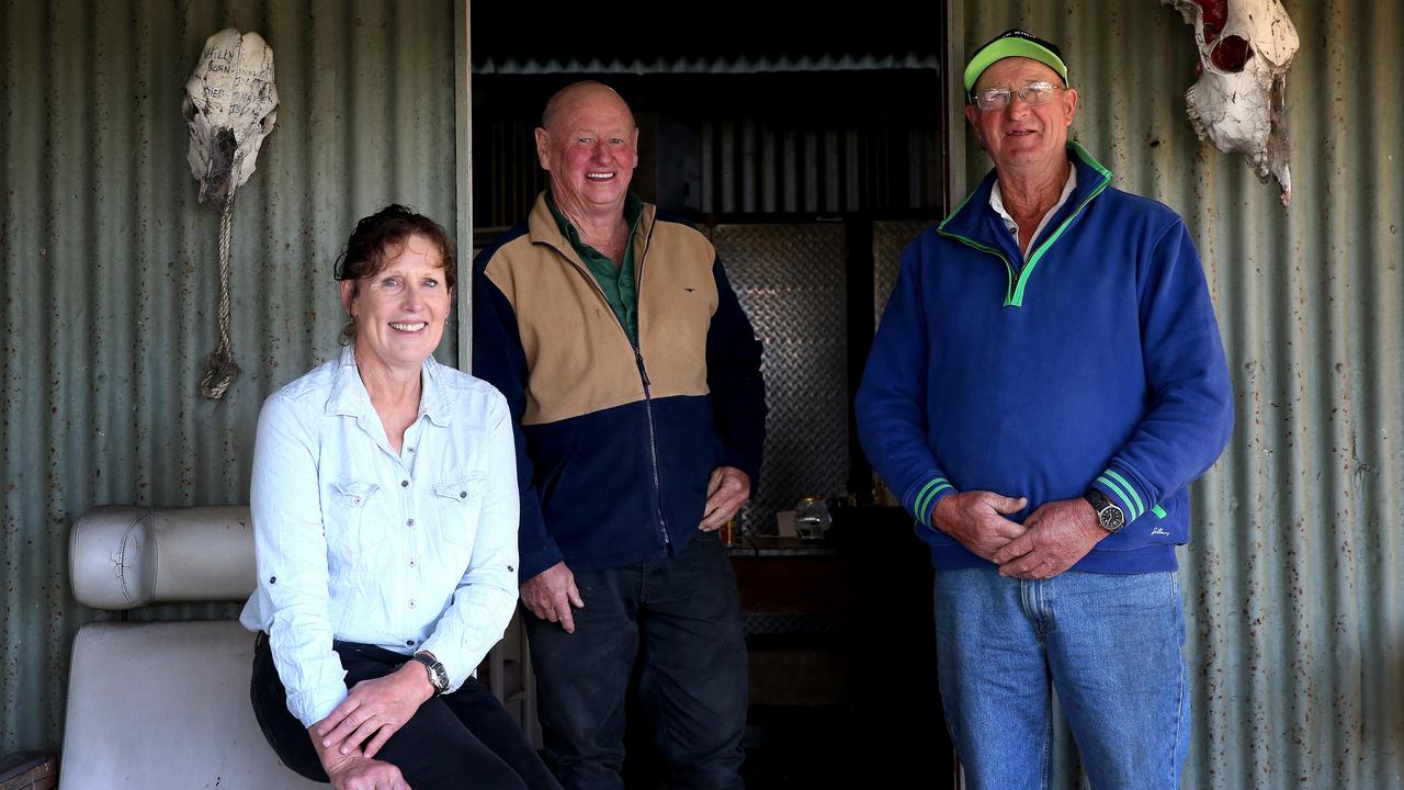 Secretary of the Snake Island Cattlemens Association Jen Bland, Bruce Chapman – or Chappy, and past president John Giliam. Picture: Andy Rogers