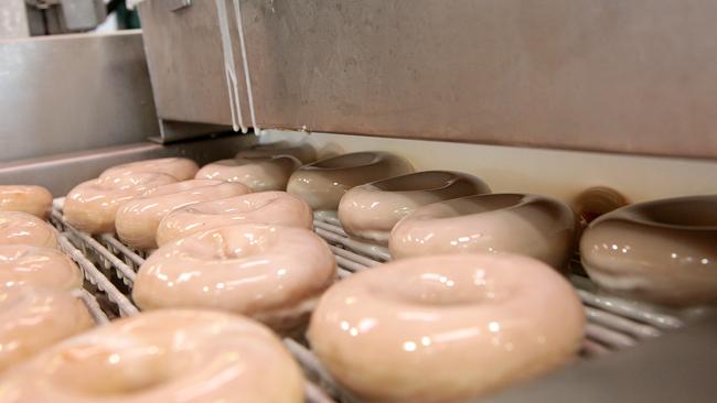 How they look coming out the other side of the glaze tower. Picture: Carmela Roche