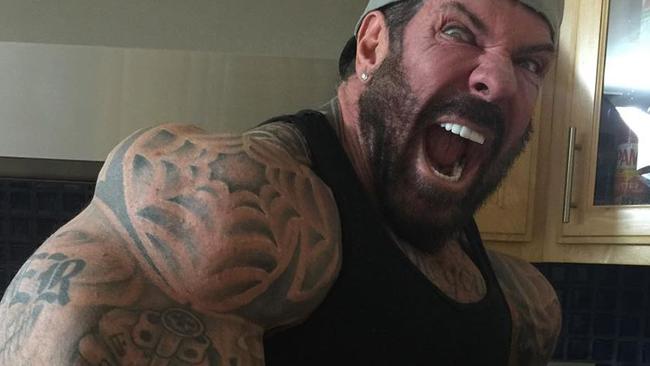 Among Rich Piana’s trademarked products is a supplement labelled “Full as F***”. Picture: Facebook