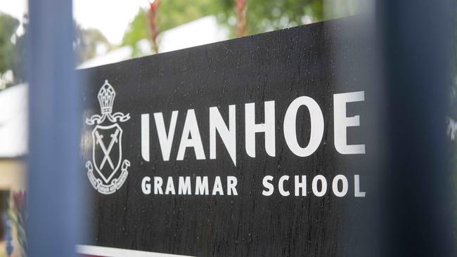 Ivanhoe Grammar is moving to online learning amid the coronavirus crisis. Picture: Eugene Hyland