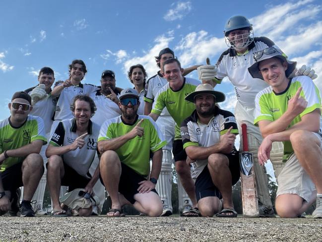 Wilberforce second grade premiers 2022-23: Captain Chris Pound (front row, second from right) and Tom Kaal (front row, middle). Picture: Wilberforce Cricket Club