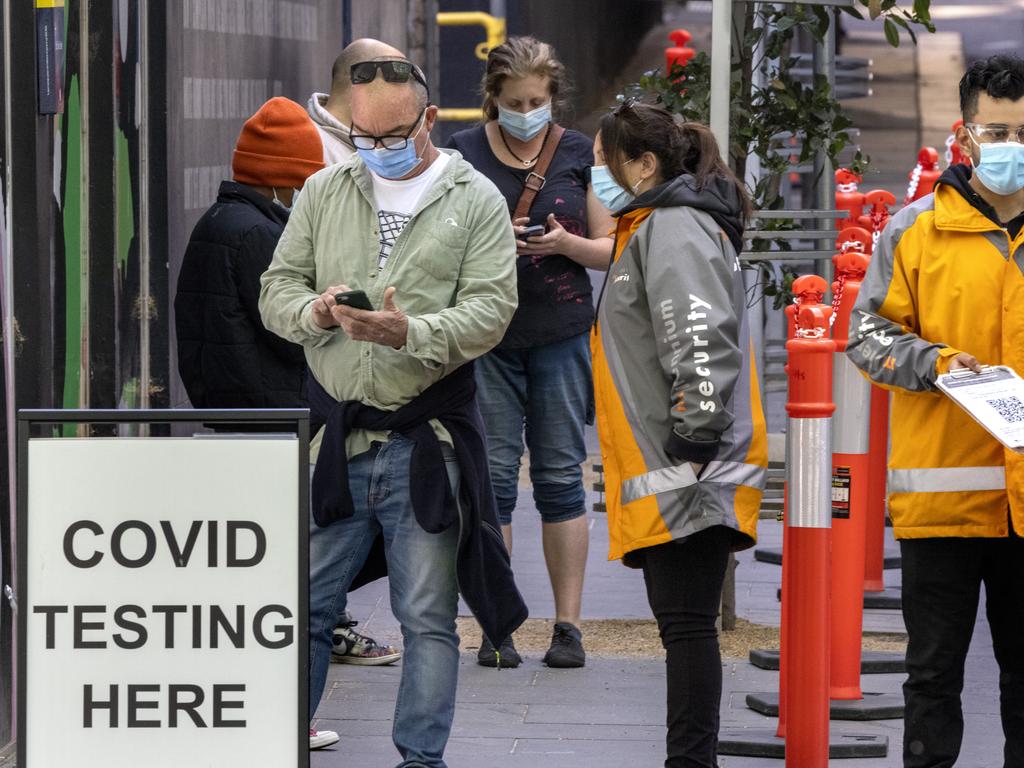 Aussies were taking less Covid precautions, the survey said. Picture: NCA NewsWire / David Geraghty