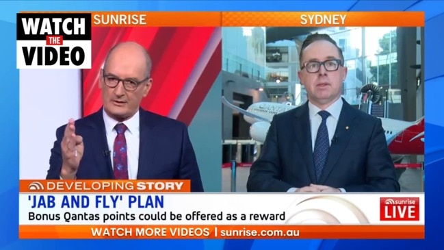 Kochie fires up over COVID vaccine during interview with Qantas boss Alan Joyce (Sunrise)