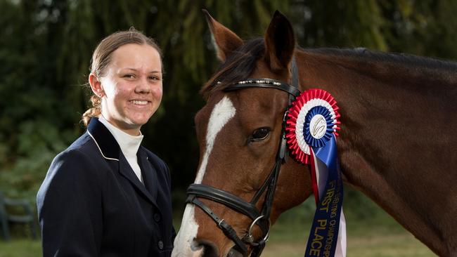 Hannah McKinney has developed a strong rapport with the horse. Picture: Julian Andrews.