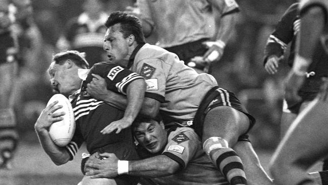 Laurie Daley playing in Origin in 1991 — when he was only 22.