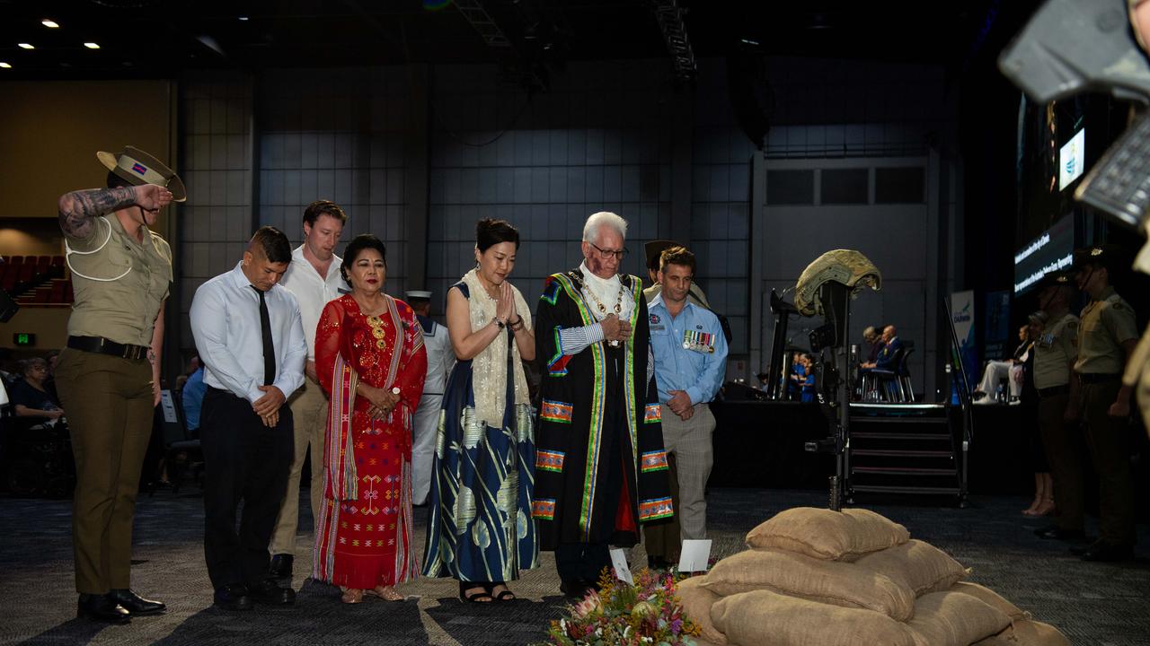 The Top End community gathered at the Darwin Convention Centre to commemorate the Bombing of Darwin. Picture: Pema Tamang Pakhrin