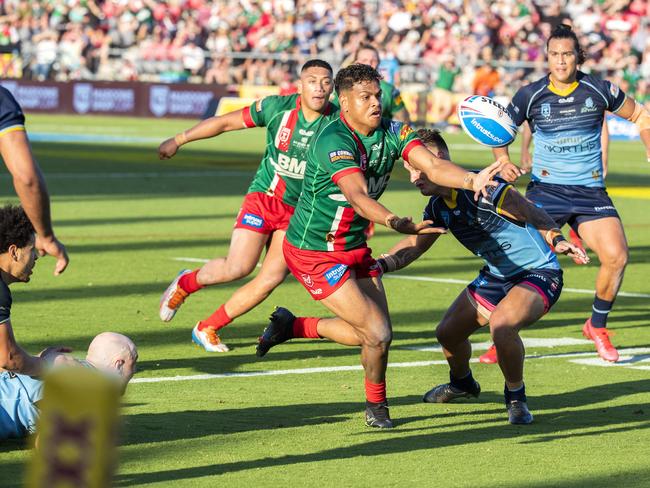 Selwyn Cobbo in the Intrust Super Cup Grand Final in 2021 Picture: Richard Walker