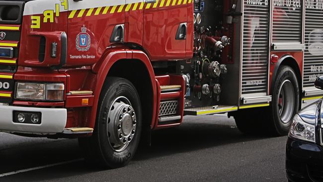 Fire Engine in Hobart Picture: MATHEW FARRELL fire / fire truck / fire engine / TFS / Tasmanian Fire Service