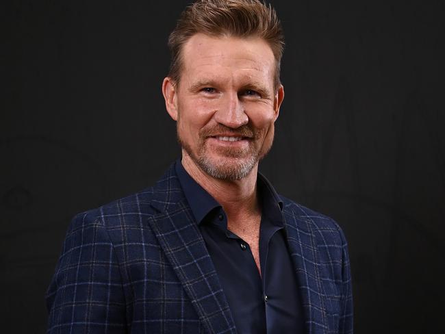 HOLD FOR SUNDAY HERALD SUN.  MELBOURNE, AUSTRALIA - OCTOBER 11: Nathan Buckley poses outside Fox Sports Studio on October 11, 2021 in Melbourne, Australia. (Photo by Quinn Rooney/Getty Images for Fox Footy)