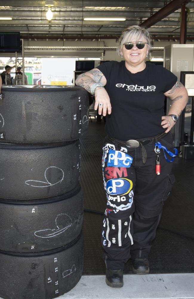 Betty Klimenko in pit lane in Perth.