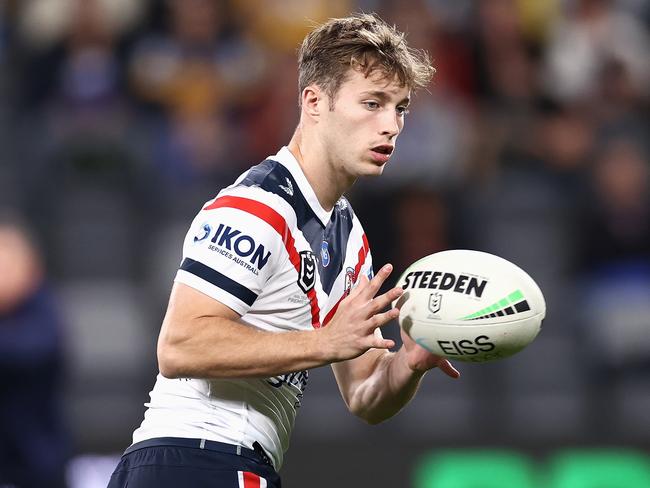 Sam Walker is carrying the Roosters on those narrow shoulders. Picture: Cameron Spencer/Getty Images