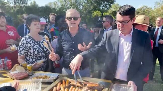 Election campaign sausage for Albo