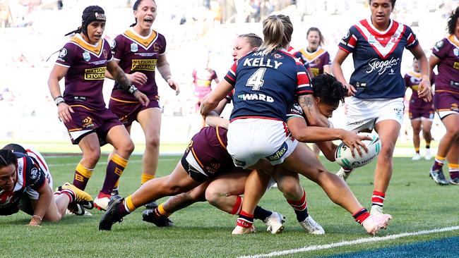 Kimiora Nati piles pain on the Roosters. (Cameron Spencer/Getty Images)