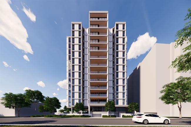 Artist impressions of a proposed 14-storey tower planned for Palm Beach by H&amp;F Property Group. Picture: Supplied