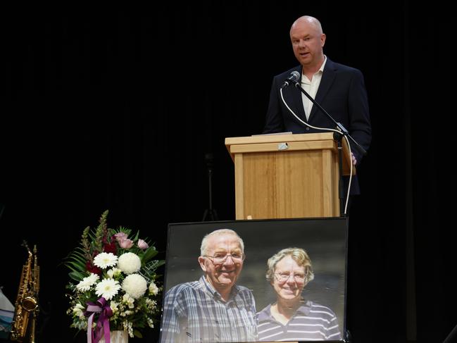 Simon Patterson pays tribute to his parents Don and Gail Patterson.