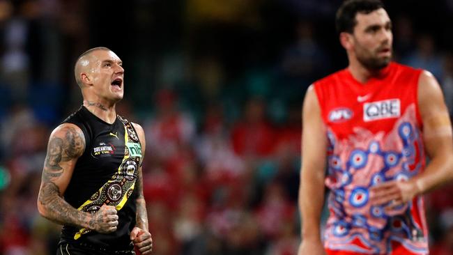 Dustin Martin returned from a long layoff in the elimination final.