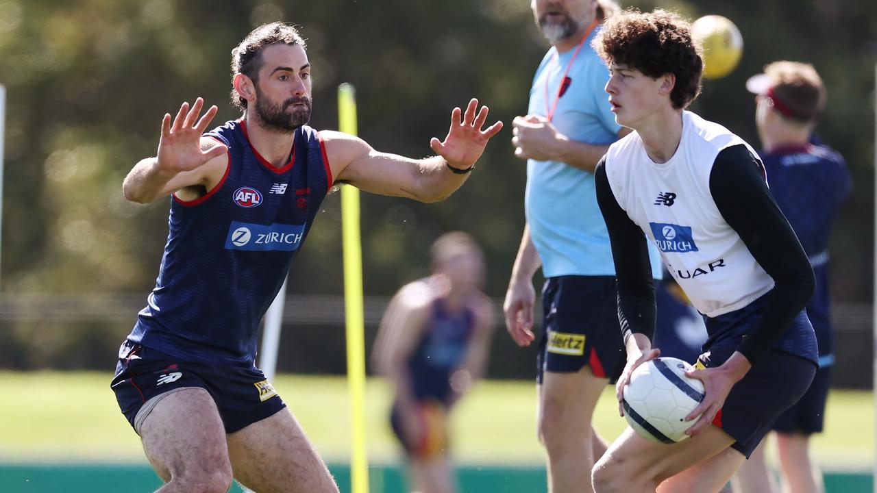 Brodie Grundy trains during the finals series. Photo by Michael Klein.