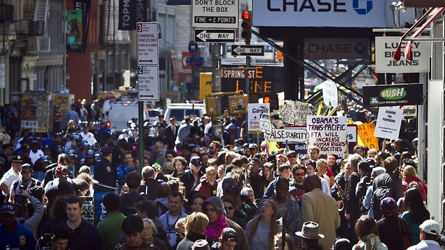 Occupy Wall Street activists mark second anniversary at Manhattan’s ...