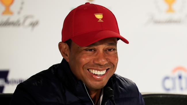 Tiger Woods says Patrick Reed will embrace the villain’s role. (Photo by Cliff Hawkins/Getty Images)