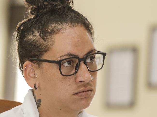 Myra Lynna William of New Zealand listens to indictment reading by the attorney during her first trial at Denpasar Court in Bali, Indonesia on Wednesday Jan. 18 2017. She was arrested getting off a flight from Melbourne to Denpasar for allegedly possessing 0.43g of methamphetamine. (AAP Image/Johannes Christo) NO ARCHIVING