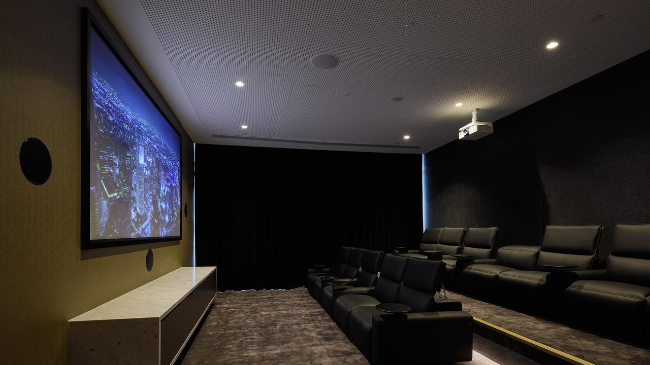 The movie room.