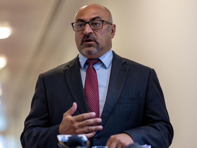 CANBERRA, AUSTRALIA - NewsWire Photos MARCH 21, 2023: Member for Wills Peter Khalil spoke to the media at a press conference in Parliament House, Canberra.Picture: NCA NewsWire / Gary Ramage