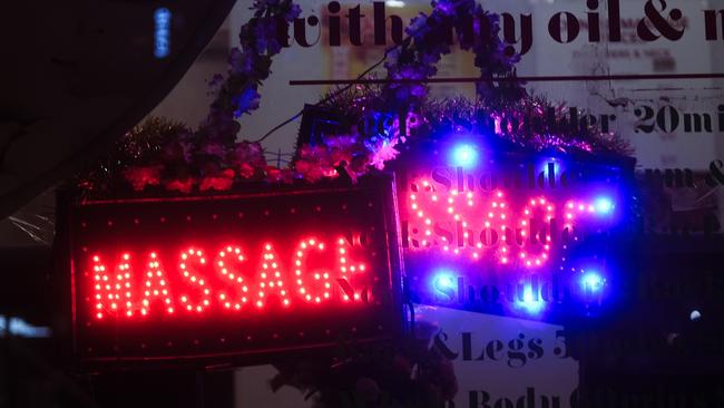 Businesses offering massages are littered throughout the city centre. Picture: Shaun Viljoen