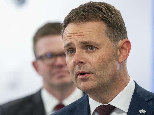 Treasurer Stephen Mulligan   speaks to  media during a tour and press conference at the New Emergency Department of Queen Elizabeth Hospital Wednesday ,June,5,2024.Picture Mark Brake