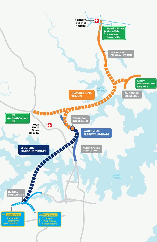 The proposed Northern Beaches Tunnel link.