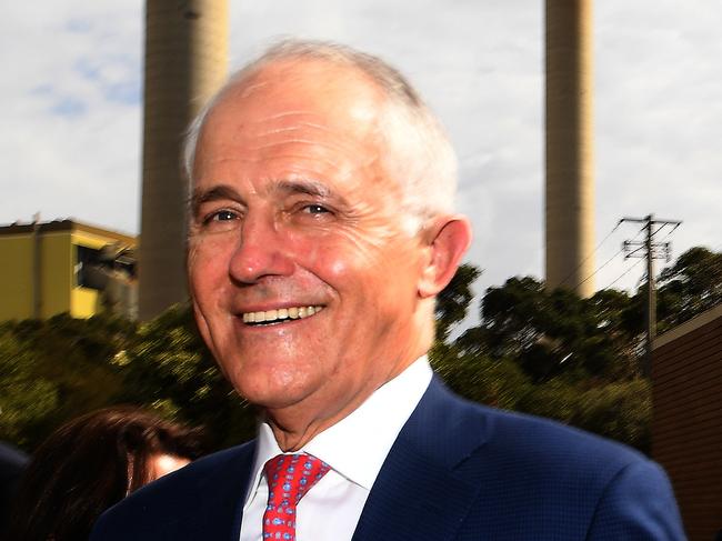 Prime Minister Malcolm Turnbull is seen at Loy Yang A power station in the LaTrobe Valley, east of Melbourne, Thursday, April 12, 2018. Victoria's brown coal will be converted into hydrogen for export to Japan under a major project unveiled by Prime Minister Malcolm Turnbull. The Commonwealth and Victorian governments have each pledged $50 million towards the hydrogen energy supply chain pilot in the Latrobe Valley, which will also be backed by the Japanese government. (AAP Image/Julian Smith) NO ARCHIVING