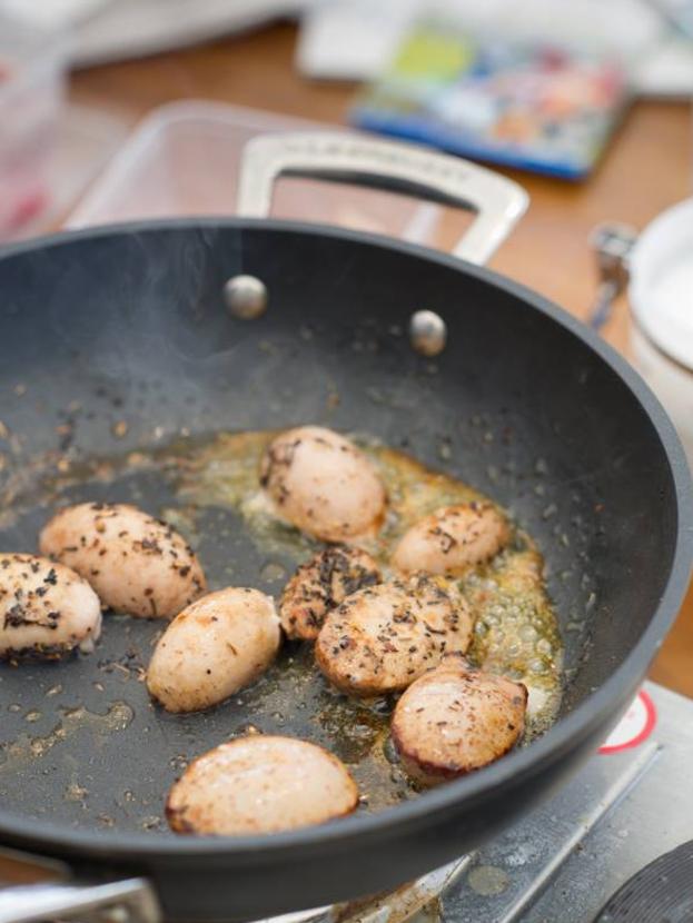 How to cook a good testicle, step one: lots of butter. Picture: Bree Hutchins