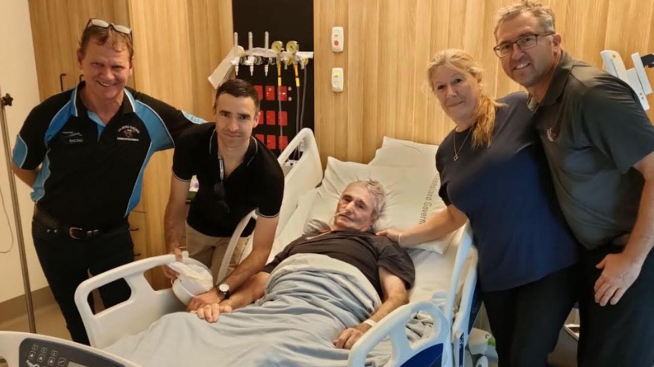John Poots and wife Louise with racing industry visitors trainer Les Ross, Melbourne Cup winning jockey Michael Rodd and ATA’s Cameron Partington. Photo: Supplied.