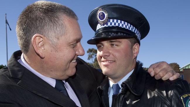 2GB radio personality Ray Hadley with his son Daniel.