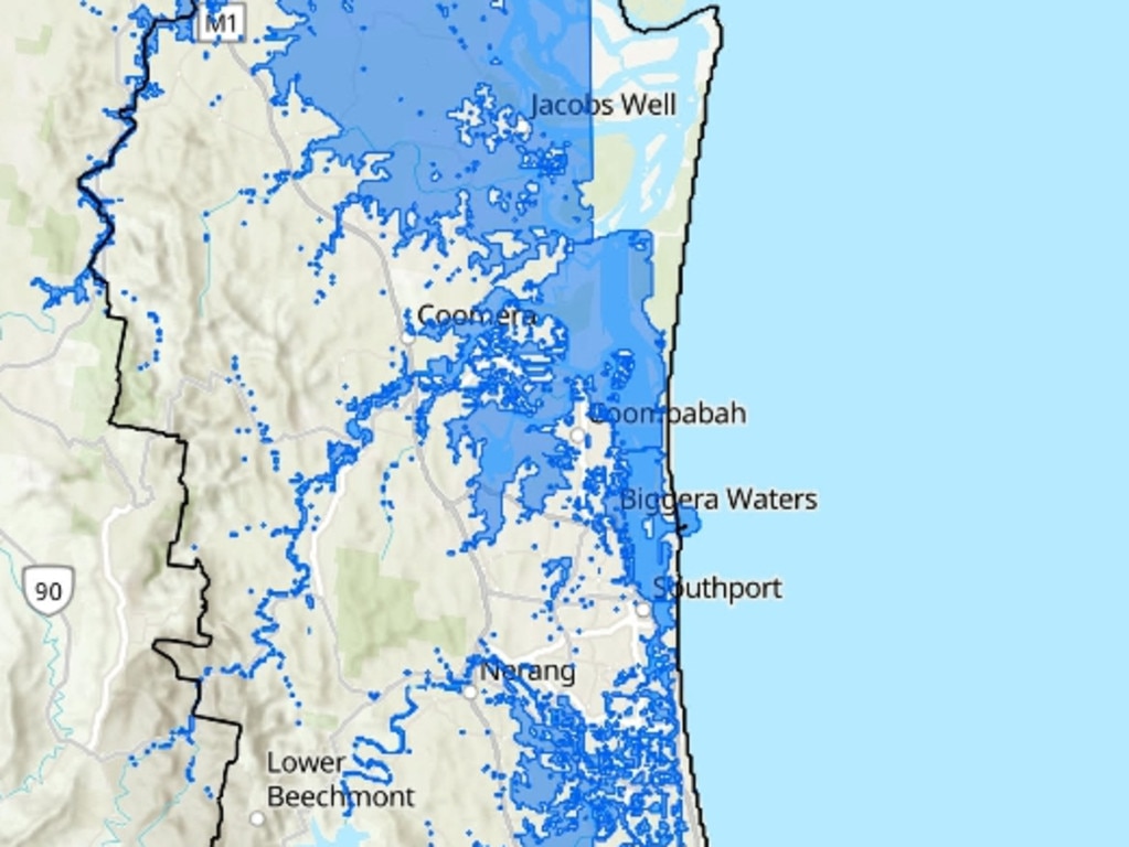 Gold Coast City flood maps for Cyclone Alfred | The Advertiser